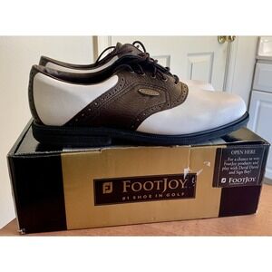 FOOTJOY GOLF SHOES MENS 11.5 Medium New Brown / White 57703